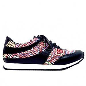 NEW CHELSEA JONES women's train walking shoe in black leather / pink mesh